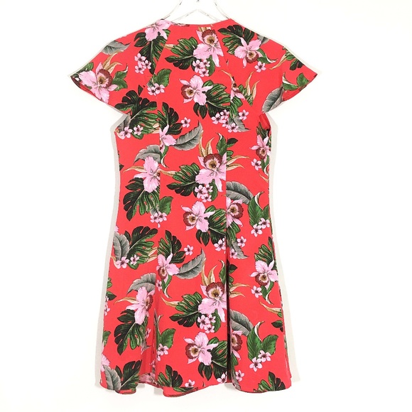 ASOS Button Front Mini Dress | Tropical Floral - Picture 5 of 5